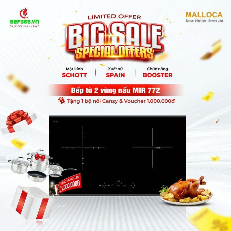 Bếp điện từ Malloca MIR 772 Bếp điện từ Malloca MIR 772