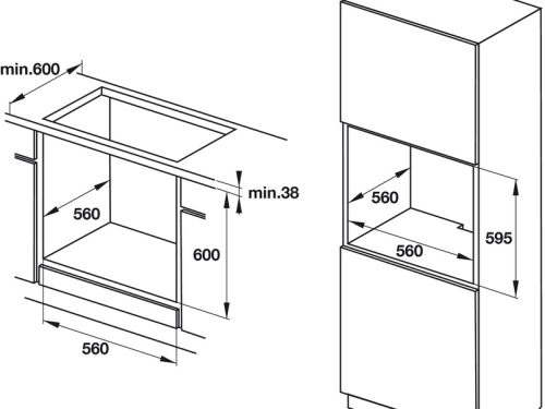 Lò nướng âm tủ Hafele HO-K60B 534.05.581 6 534.05.581 hafele 1