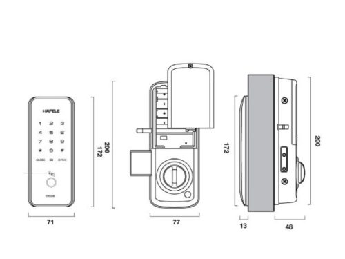 hafele digital door lock er5100 with batt 912.20.224 1