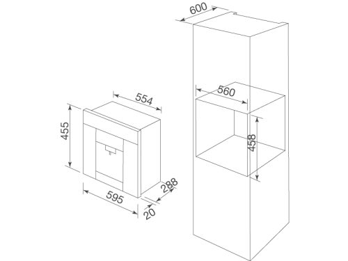 Kích thước máy pha cà phê Malloca MCFLX12