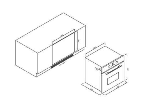 Kích thước của Lò Nướng 5 Chức Năng Malloca EB-56ERG-5C11