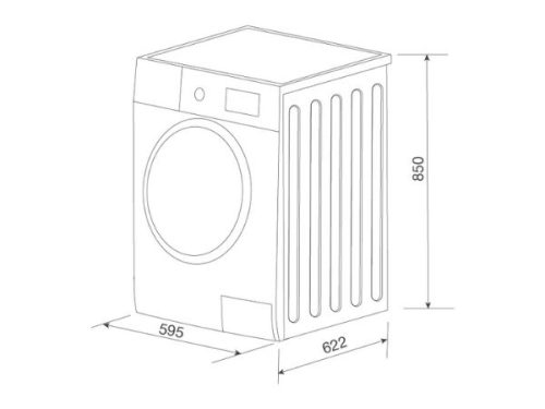 Kích thước của Máy sấy quần áo Malloca MTD-B0603E