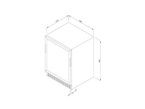 Kích thước của Tủ Rượu Malloca MWC-45BS