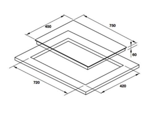Bếp từ đôi Hafele HC-I752B 536.61.787 6 Kích thước bếp từ đôi Hafele HC-I752B 536.61.787