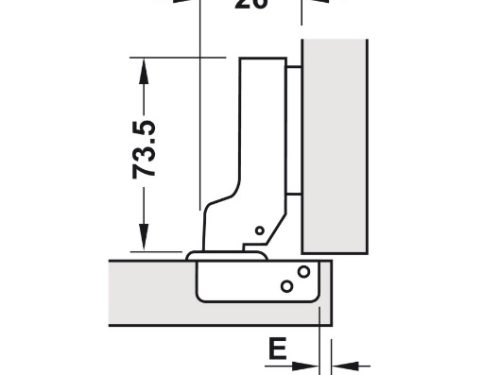 Bản Lề Trùm Nửa Metalla SM 110° Giảm Chấn Hafele 315.11.751