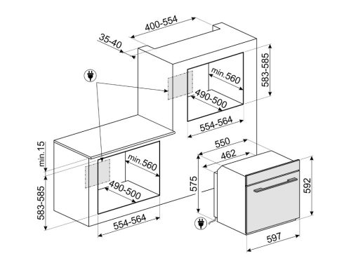 Lò Nướng Smeg SF6101TVN1 536.64.841