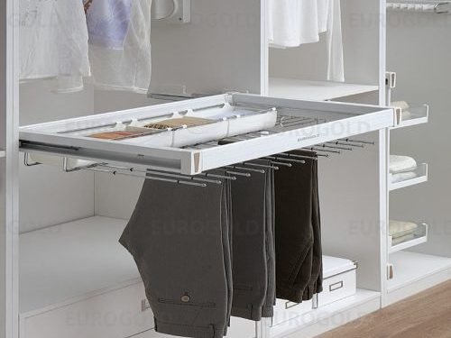 giá mắc quần âu kết hợp để trang sức ray giảm chấn Eurogold EVA560