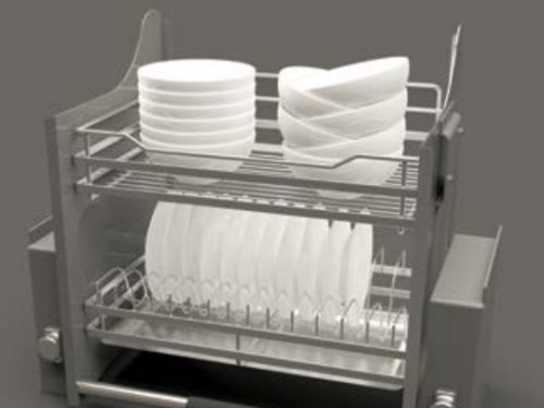 Rổ bát đĩa di động Cucina Lento 504.76.138 900mm Inox 304/ Xám