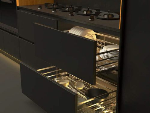 Bộ rổ bát đĩa Cappella Hafele 549.08.208 mạ chrome
