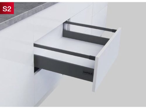 Ray hộp Alto-S chiều cao 80mm với thanh vuông Hafele 552.55.718