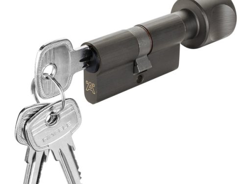 Ruột khóa 1 đầu chìa, 1 đầu vặn Hafele 916.64.932, 91mm Đồng thau