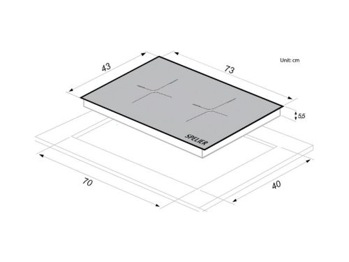 Kích thước bếp từ Spelier SPM 998Iplus