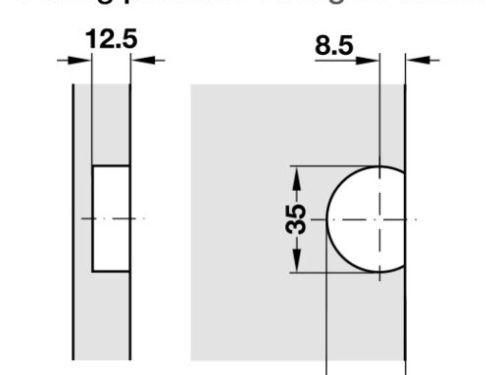 Bản lề cửa lật bằng gỗ Hafele 342.66.730