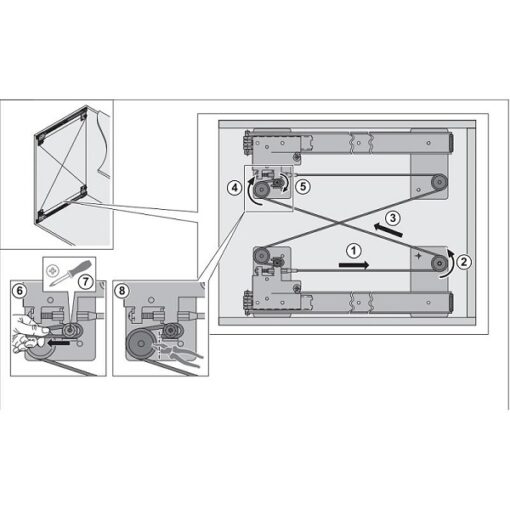 408.25.350_1 Cửa trượt xoay bằng gỗ Hafele 408.25.350