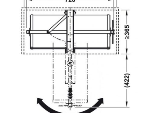 Kệ để giày 1680mm màu đen Hafele 806.22.401