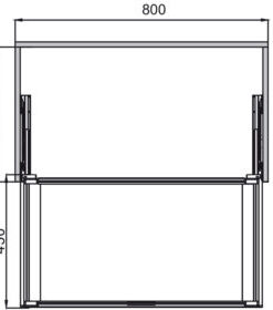 Rổ Kéo Bằng Kính 800mm Hafele 807.95.173