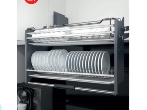 Giá bát đĩa nâng hạ inox 304 Inoxen BNH304-80