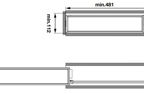 Kích thước của Bộ rổ kéo cho tủ bếp dưới Hafele 545.61.029