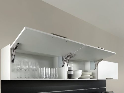 Bộ tay nâng Free Flap 1.7 Hafele 493.05.830 nắp xám