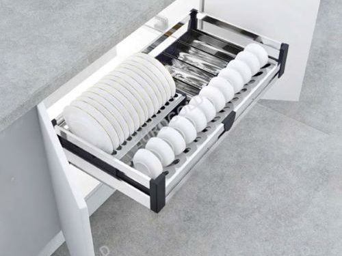Giá bát đĩa hộp gắn tủ dưới Inox 201 Eurogold EU133900