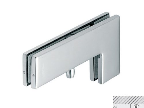 Kẹp kính chữ L Inox bóng Hafele 981.00.663