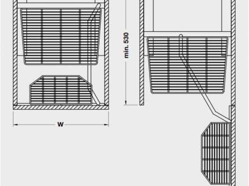 Kích thước của Phụ kiện tủ 6 tầng Milan Series-Hafele 549.91.143