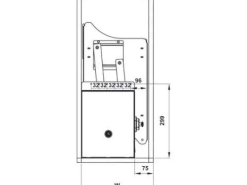 Kích thước của Rổ bát đĩa di động lướt tròn Lento Hafele 504.76.005 Inox 304