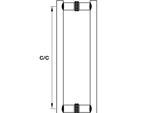Kích thước của Tay nắm kéo đẩy chữ H 1200mm Hafele 903.01.846