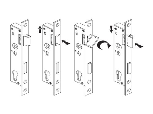 Kích thước của Bas thân khóa Hafele 911.76.121