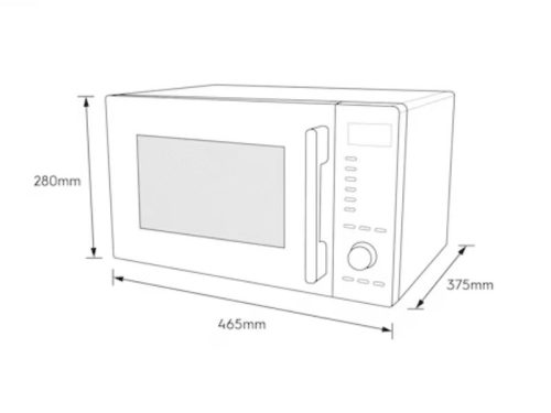 Kích thước lò vi sóng Electrolux EMG25D22BM