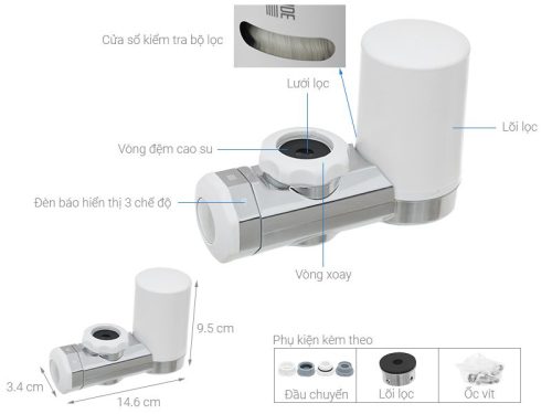 Chi tiết thiết bị lọc nước đầu vòi Cleansui EF201