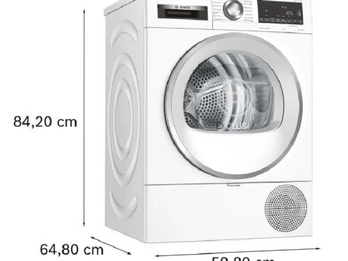 Kích thước máy sấy bơm nhiệt Bosch 8kg WQG233C90 Serie 6