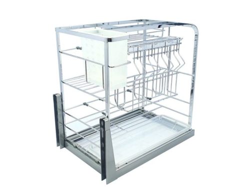 Giá dao thớt inox mạ crom BossEU BS350D