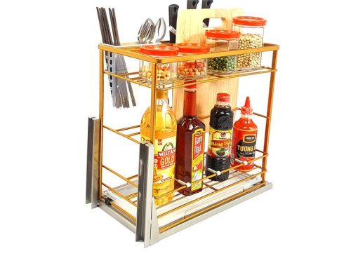 Hình ảnh giá dao thớt nan dẹt mạ Nano vàng BossEU BS301.300D