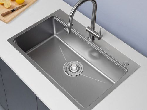 Ảnh thực tế chậu rửa bát 1 hố Kluger KW8181FS-S81