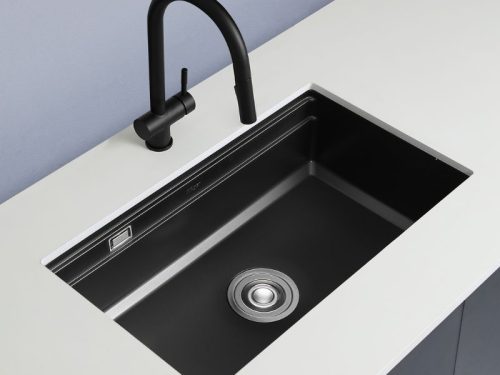 Ảnh thực tế chậu rửa bát 1 hố Kluger KWU8161FB-S76