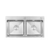 Chậu rửa bát inox 2 hố Faster FS 7843HMS 1 chau rua bat inox 2 ho faster fs 7843hms
