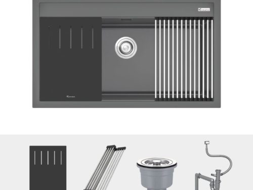 Chậu rửa bát Konox Terra 860S Grey 3 Ảnh chậu rửa bát Konox Terra 860S Grey