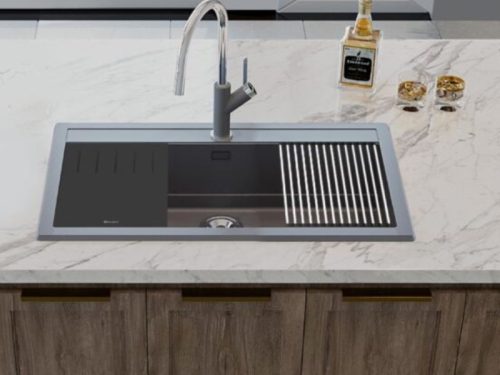 Chậu rửa bát Konox Terra 860S Grey 5 Ảnh thực tế chậu rửa bát Konox Terra 860S Grey
