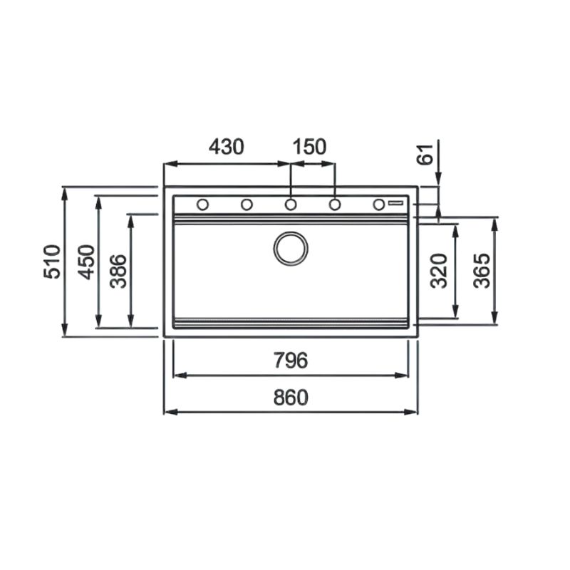 Kích thước chậu rửa bát Konox Terra 860S Grey Kích thước chậu rửa bát Konox Terra 860S Grey