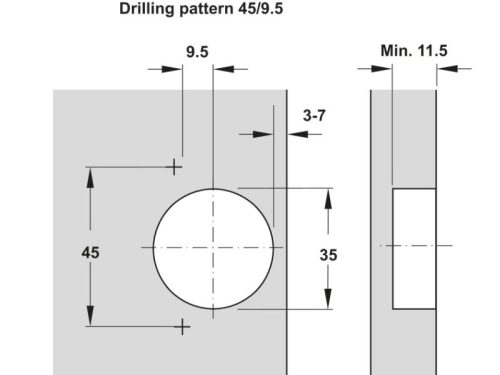 Bản lề trùm ngoài Metalla SM 110° Giảm Chấn Hafele 315.07.114 5 lap dat ban le trum nua metalla sm 110 giam chan hafele 315 07 114