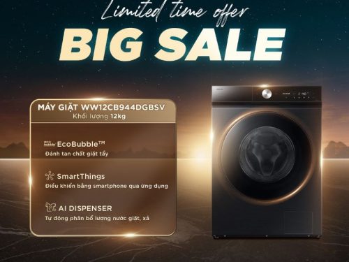 Máy Giặt Samsung Inverter 12 Kg WW12CB944DGBSV cửa trước