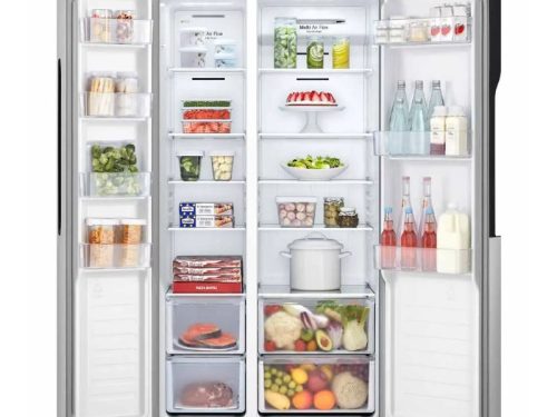 hinh anh tu lanh 2 canh side by side inverter 519 lit lg gr b256jds