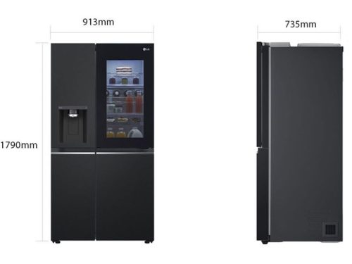 kich thuoc tu lanh 2 canh side by side inverter 635 lit lg gr x257bl