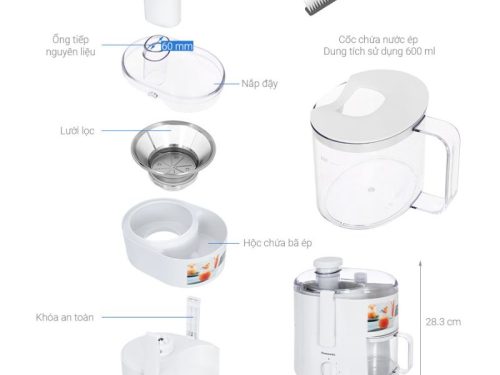 Máy ép Panasonic MJ-CS100WRA 4 kich thuoc may ep trai cay panasonic mj cs100wra