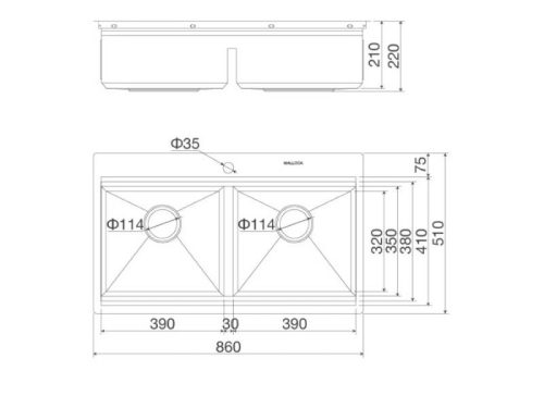 thong so chau rua chen malloca slide ms862