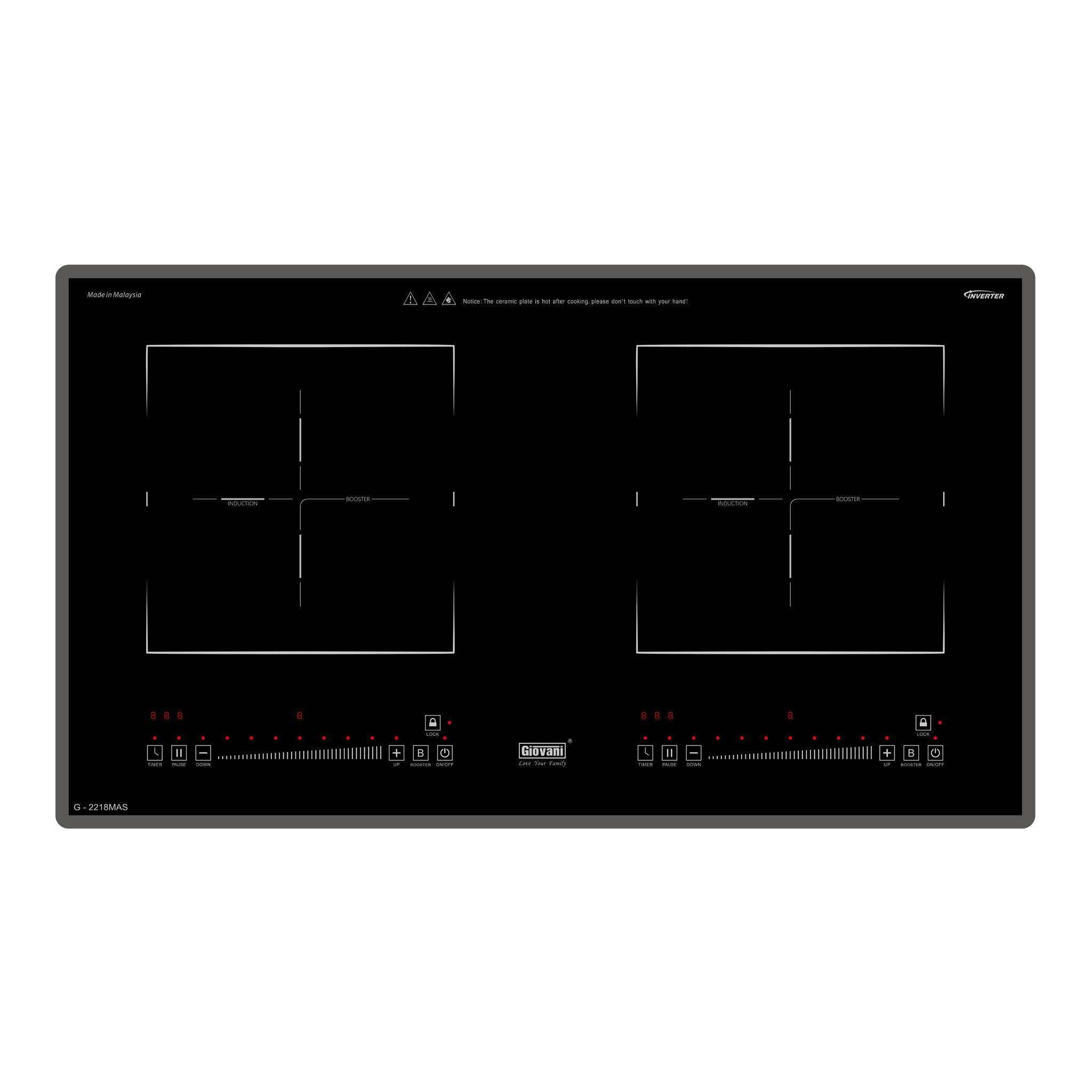 Bếp từ đôi Giovani G-2218 MAS Bếp từ đôi Giovani G-2218 MAS