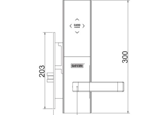 Khóa khách sạn Giovani GSL-117C99 4 Kích thước khóa khách sạn GIOVANI GSL-117C99