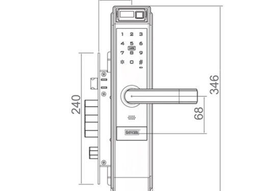 Khóa vân tay thông minh Giovani GSL-C138F 5 Kích thước khóa vân tay thông minh Giovani GSL-C138F