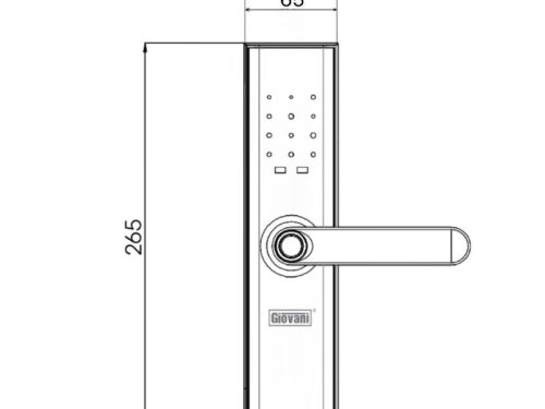 Kích thước khóa vân tay thông minh GIOVANI GSL-K591B